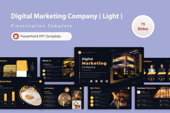 Digital Marketing Company PowerPoint Template ( Light & Dark )